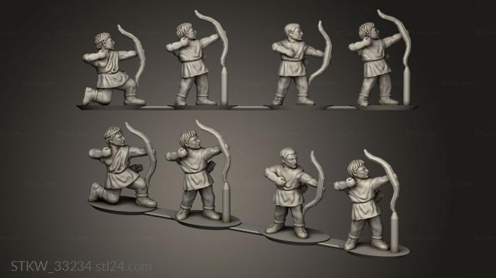 Military figurines (Generic Archers, STKW_33234) 3D models for cnc