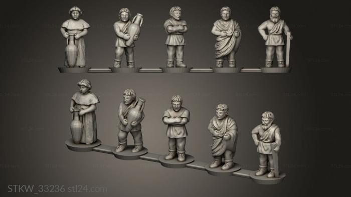 Military figurines (Generic Strip Civilians, STKW_33236) 3D models for cnc