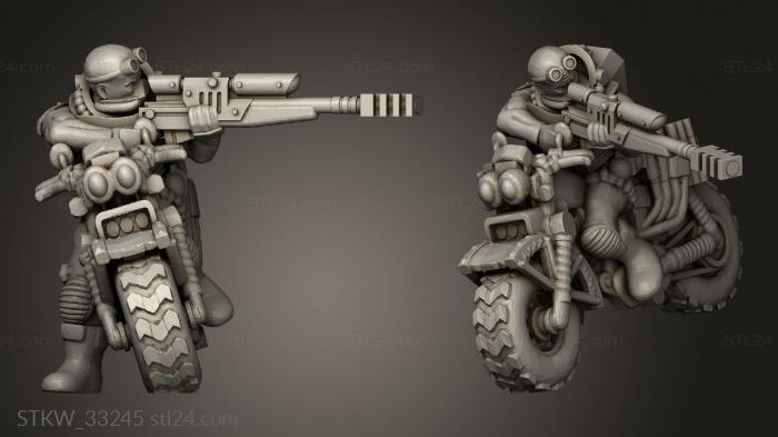 Military figurines (Coyote biker alpha, STKW_33245) 3D models for cnc