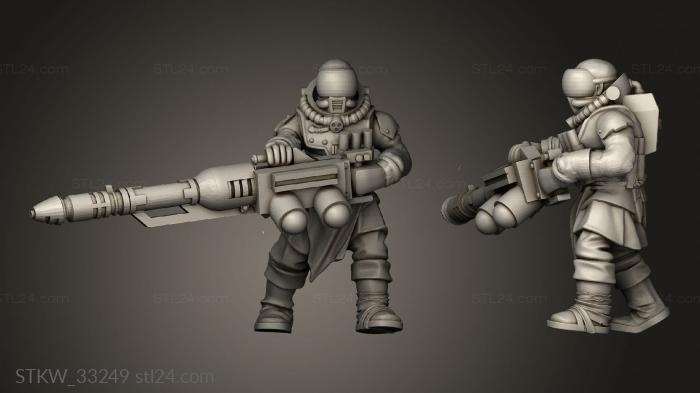 Military figurines (neophyte with mining laser, STKW_33249) 3D models for cnc