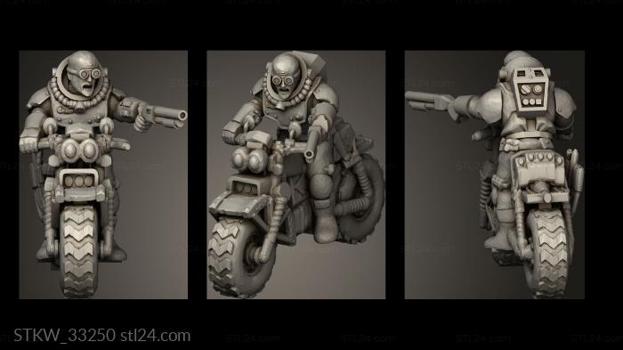 Military figurines (Karnage King jackal biker, STKW_33250) 3D models for cnc