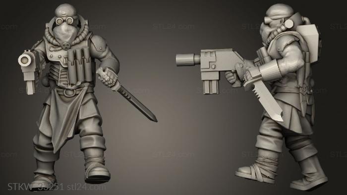 Military figurines (neophyte leader, STKW_33251) 3D models for cnc