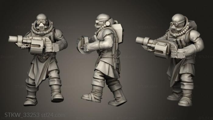 Military figurines (Neophyte with grenade launcher, STKW_33253) 3D models for cnc