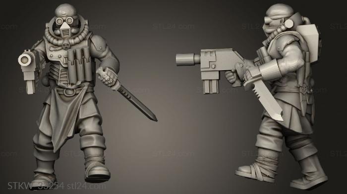 Military figurines (neophyte leader, STKW_33254) 3D models for cnc