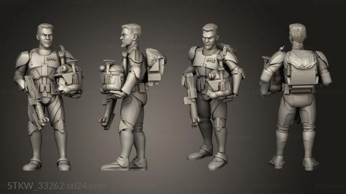 Military figurines (Genetic Hero Codename Cody Commander back, STKW_33262) 3D models for cnc