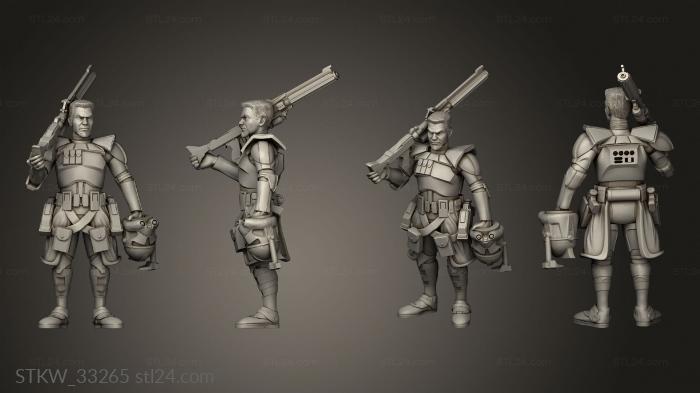Military figurines (Genetic Trooper Squad Clone, STKW_33265) 3D models for cnc