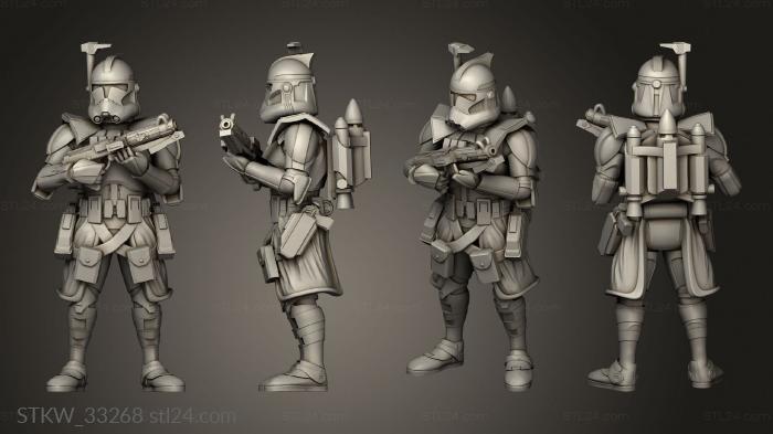 Military figurines (Genetic Trooper Squad Clone Jet, STKW_33268) 3D models for cnc
