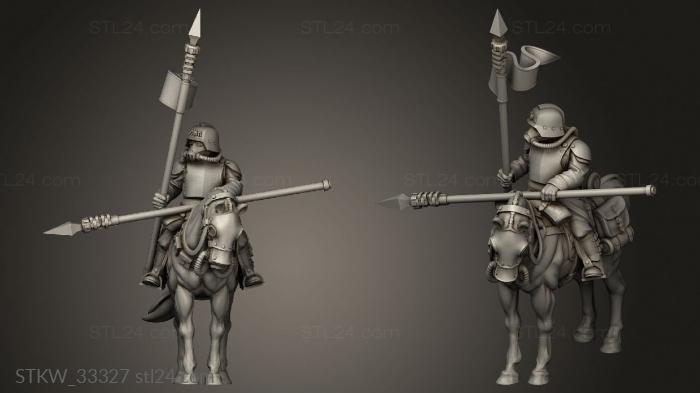 Military figurines (Cavalry rider, STKW_33327) 3D models for cnc