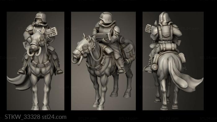 Military figurines (Cavalry rider, STKW_33328) 3D models for cnc