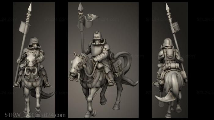 Military figurines (Cavalry rider, STKW_33330) 3D models for cnc