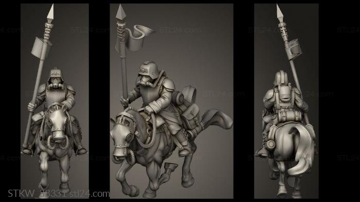Military figurines (Cavalry rider, STKW_33331) 3D models for cnc
