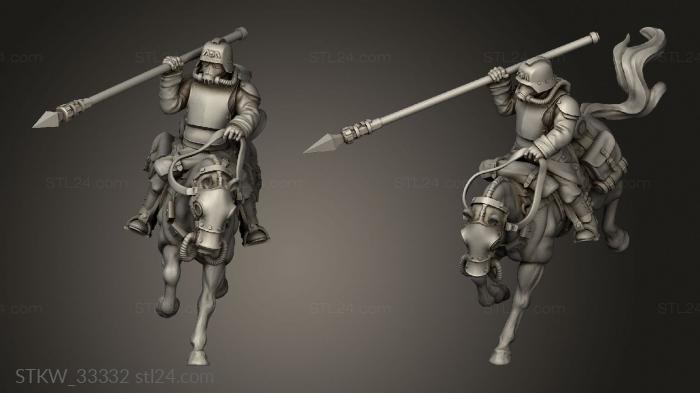 Military figurines (Cavalry rider, STKW_33332) 3D models for cnc