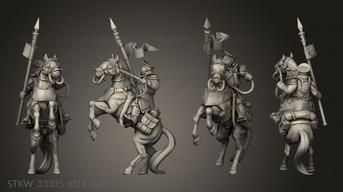 Military figurines (Cavalry rider, STKW_33335) 3D models for cnc