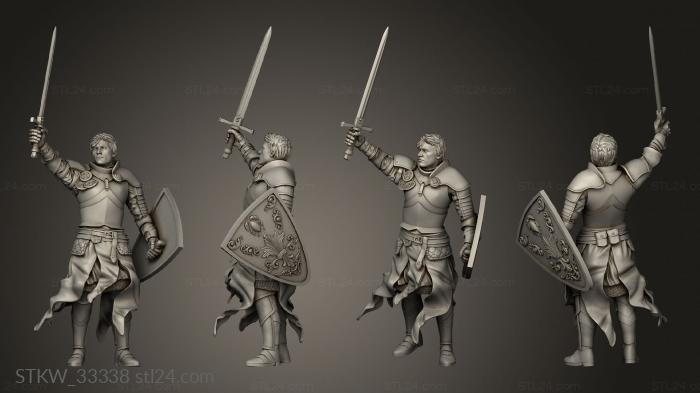 Military figurines (Girl the Cleric, STKW_33338) 3D models for cnc