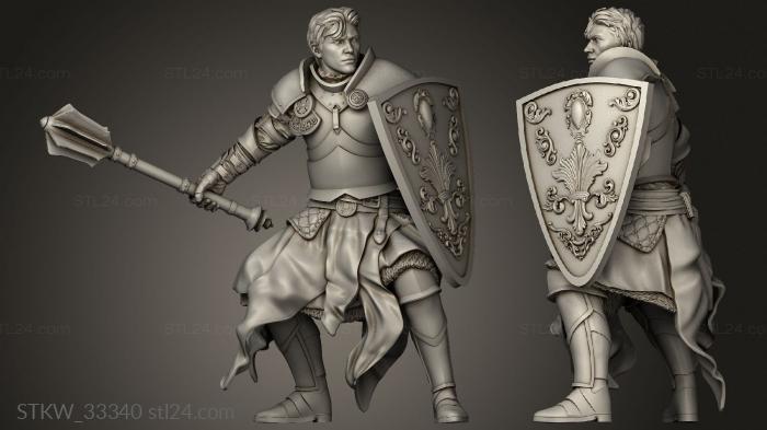 Military figurines (Girl the Cleric, STKW_33340) 3D models for cnc