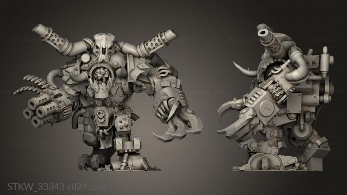 Military figurines (ghazghkull Ghaz back, STKW_33343) 3D models for cnc