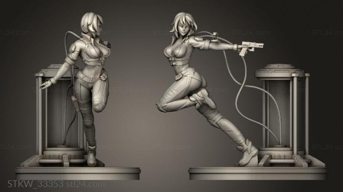 Military figurines (ghost in the shell, STKW_33353) 3D models for cnc