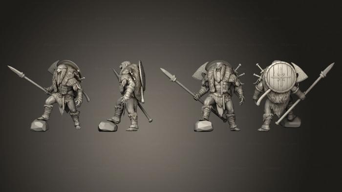 Military figurines (Berserker Spear, STKW_3336) 3D models for cnc