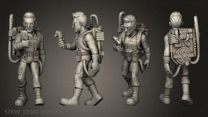 Military figurines (Ghostbuster Egon, STKW_33360) 3D models for cnc