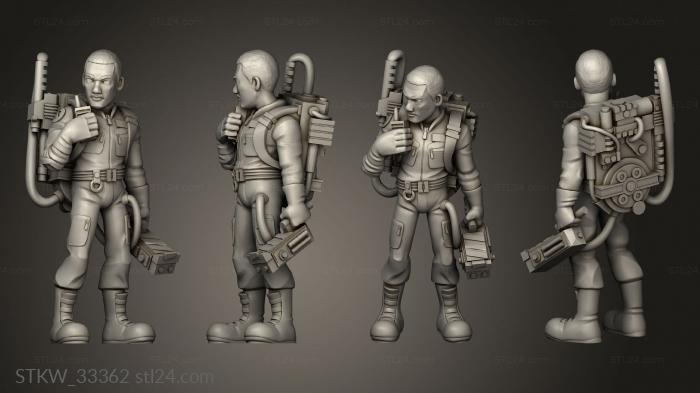 Military figurines (Ghostbuster Winston, STKW_33362) 3D models for cnc