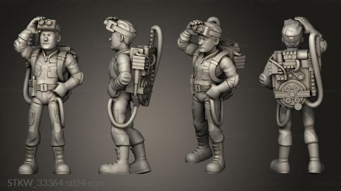 Military figurines (ghostbusters, STKW_33364) 3D models for cnc