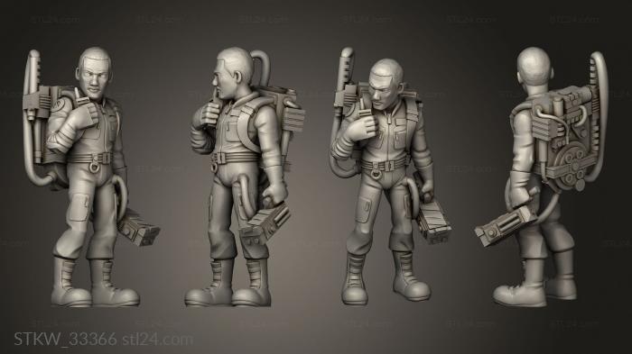 Military figurines (ghostbusters, STKW_33366) 3D models for cnc