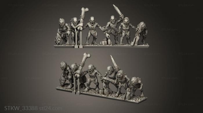 Military figurines (ghouls, STKW_33388) 3D models for cnc