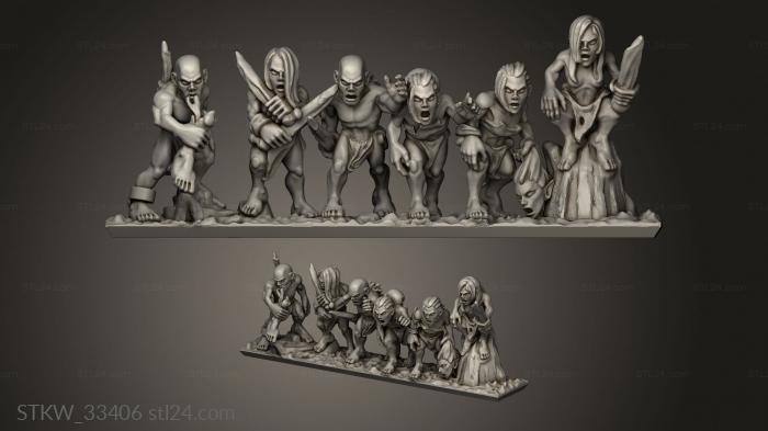 Military figurines (ghouls, STKW_33406) 3D models for cnc