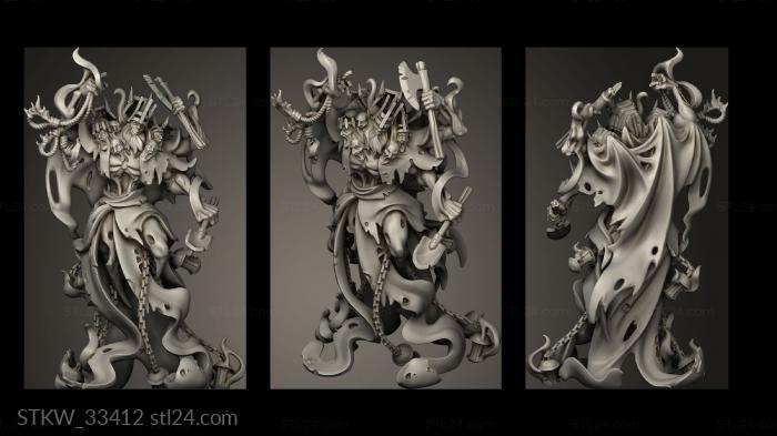 Military figurines (Ghousters Engar the ghost king big square, STKW_33412) 3D models for cnc