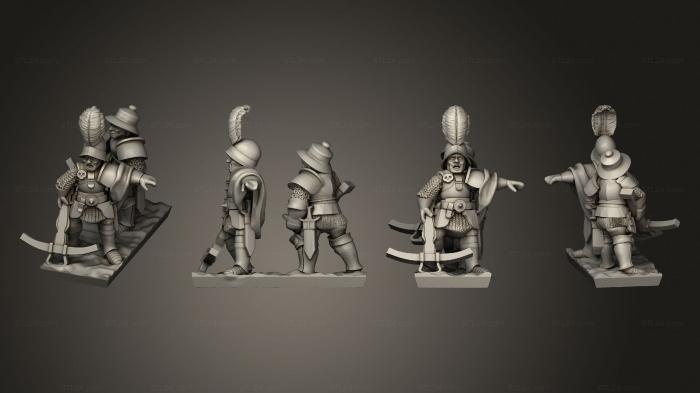 Military figurines (Besieger Crossbowmen, STKW_3345) 3D models for cnc