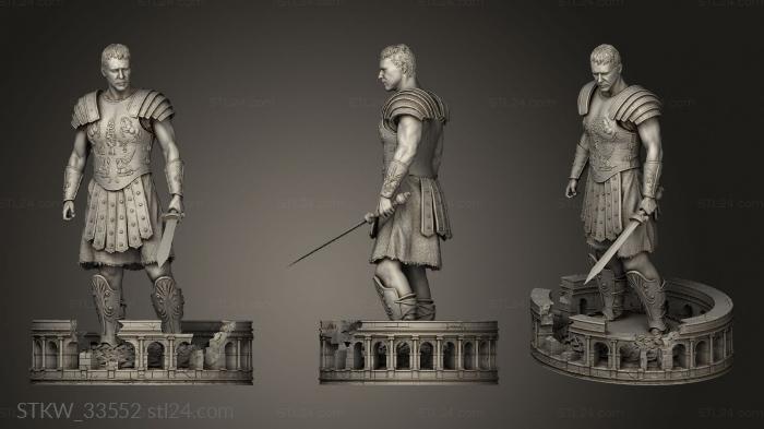 Military figurines (Gladiator Maximus, STKW_33552) 3D models for cnc