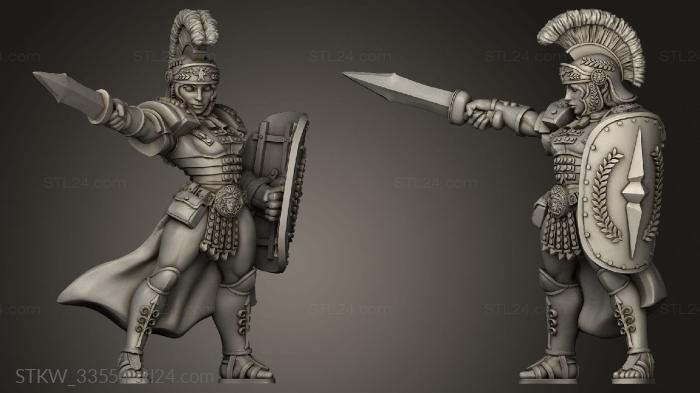 Military figurines (Gladiator Tribe Former Legionnaires Centurio, STKW_33554) 3D models for cnc