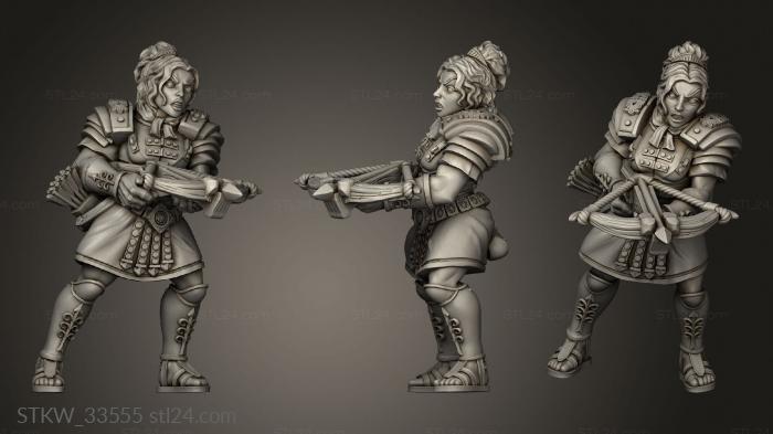 Military figurines (Gladiator Tribe Former Legionnaires Crossbow, STKW_33555) 3D models for cnc