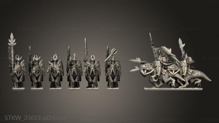 Military figurines (Lizard Riders, STKW_33613) 3D models for cnc