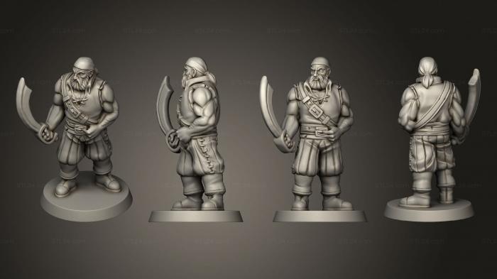 Military figurines (Big pirate v 3, STKW_3365) 3D models for cnc