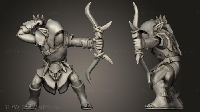 Military figurines (Goblin archer Maggot, STKW_33659) 3D models for cnc