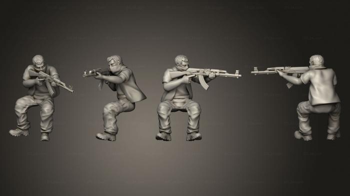 Military figurines (Bike straight wheel Helmet head 004, STKW_3373) 3D models for cnc