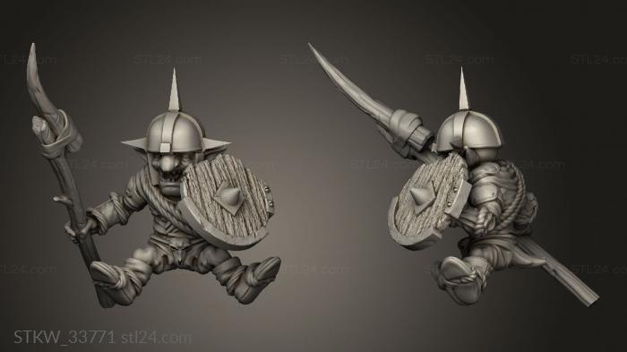 Military figurines (Goblin Raider, STKW_33771) 3D models for cnc