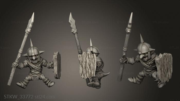 Military figurines (Goblin Raider, STKW_33772) 3D models for cnc