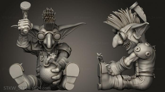 Military figurines (Goblin Scrappers, STKW_33774) 3D models for cnc