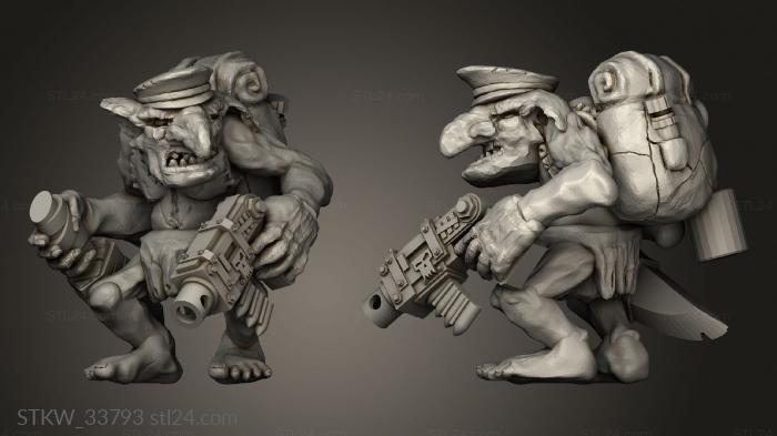 Military figurines (Goblin Sneaky Broozers Goblins, STKW_33793) 3D models for cnc