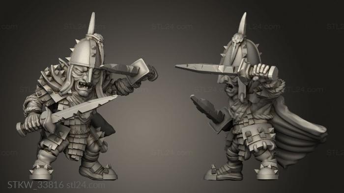 Military figurines (Goblin Warlord, STKW_33816) 3D models for cnc