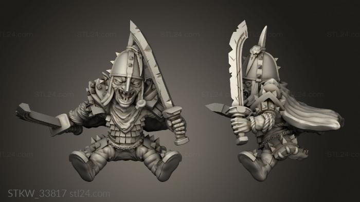 Military figurines (Goblin Warlord Mounted, STKW_33817) 3D models for cnc