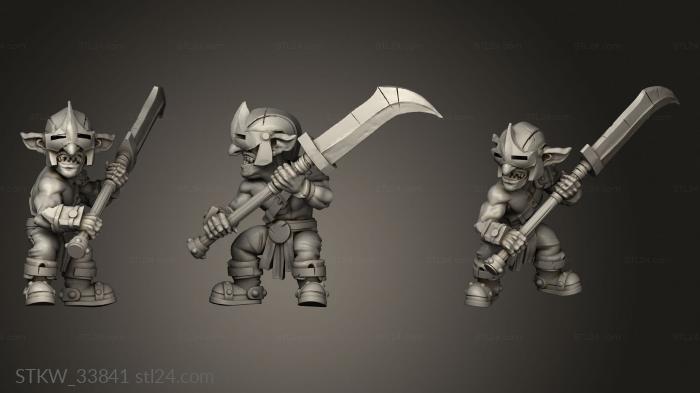 Military figurines (Goblins Glaive, STKW_33841) 3D models for cnc