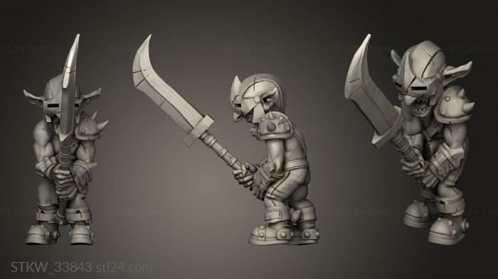 Military figurines (Goblins Glaive, STKW_33843) 3D models for cnc