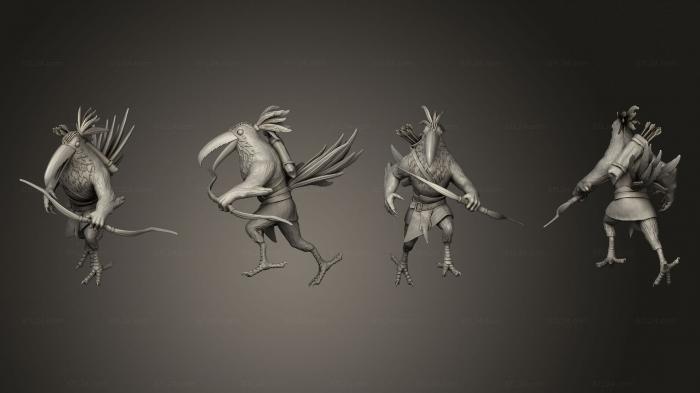 Military figurines (Bird Folk Toucan Archer, STKW_3402) 3D models for cnc