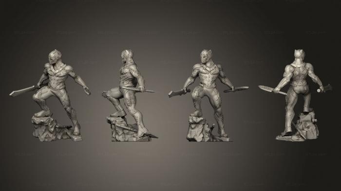 Military figurines (black panther killmonger 2, STKW_3413) 3D models for cnc