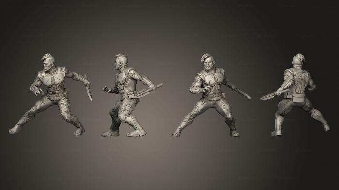 Military figurines (black panther killmonger 3, STKW_3414) 3D models for cnc