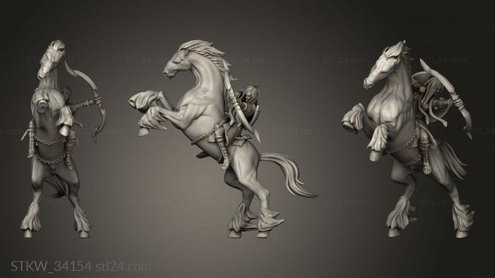 Military figurines (Greek Gods and Heroes Olympus Amazon Horse, STKW_34154) 3D models for cnc