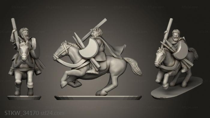 Military figurines (Light Cavalry, STKW_34170) 3D models for cnc